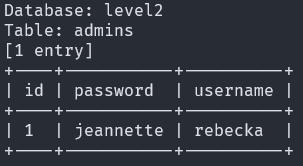 sqlmap result